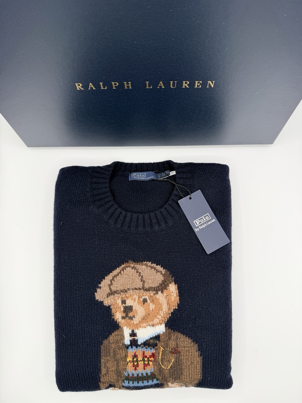 Polo Ralph Lauren Duffle Wool Navy Polo Bear Sweater Men’s Size Large Polo Ralph Lauren Duffle Wool Navy Polo Bear Sweater Men’s Size Large