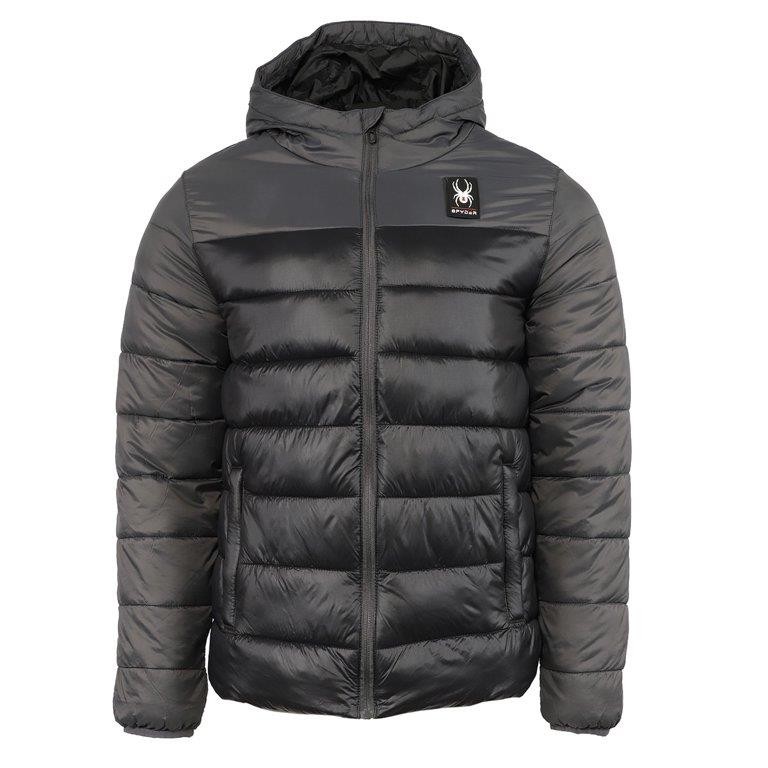 NEW Spyder Circuit Insulated Puffer Jacket Men\'s Small Polar Grey / Black puffer