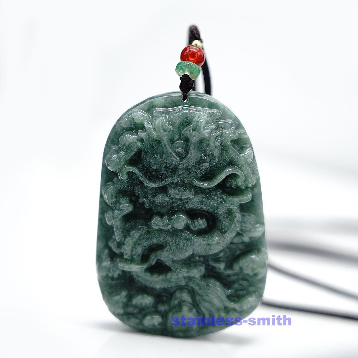 Genuine Natural Real Mens Fine Dragon Green Jadeite Jade Stone Pendant Necklace Genuine Natural Real Mens Fine Dragon Green Jadeite Jade Stone Pendant Necklace