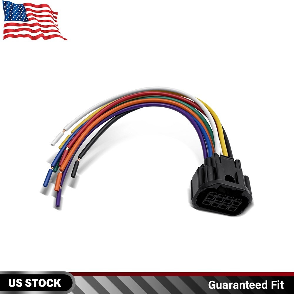 8-Way LED Light Headlamp Headlight Pigtail Connector For Honda Civic 2016-2023