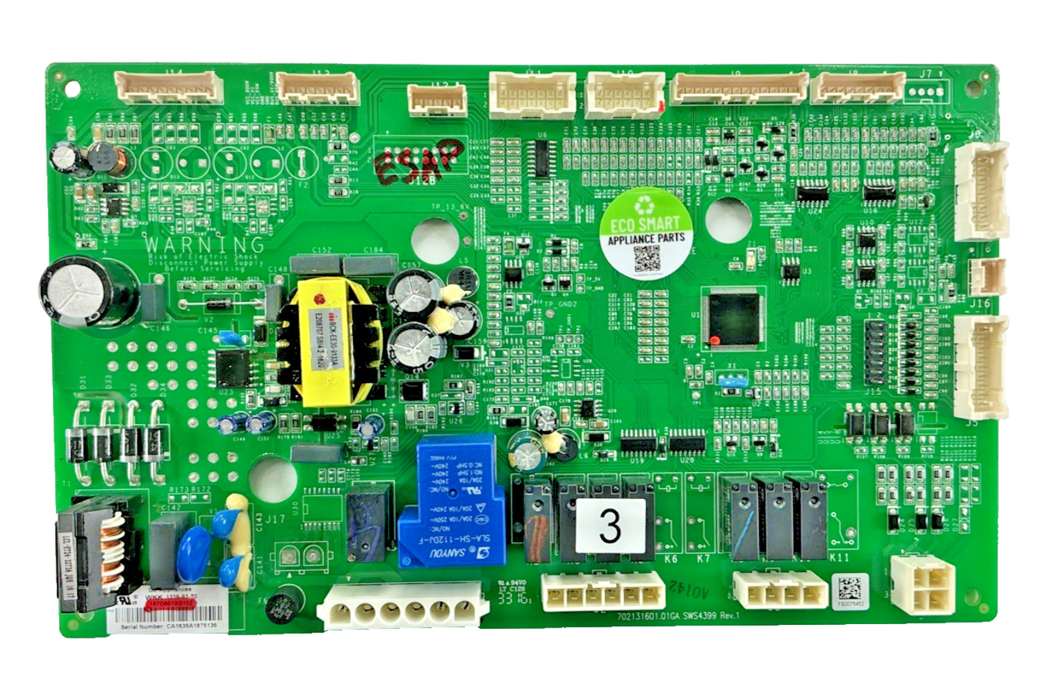 197D8513G102 OEM GE Refrigerator Main Control Board Replacement