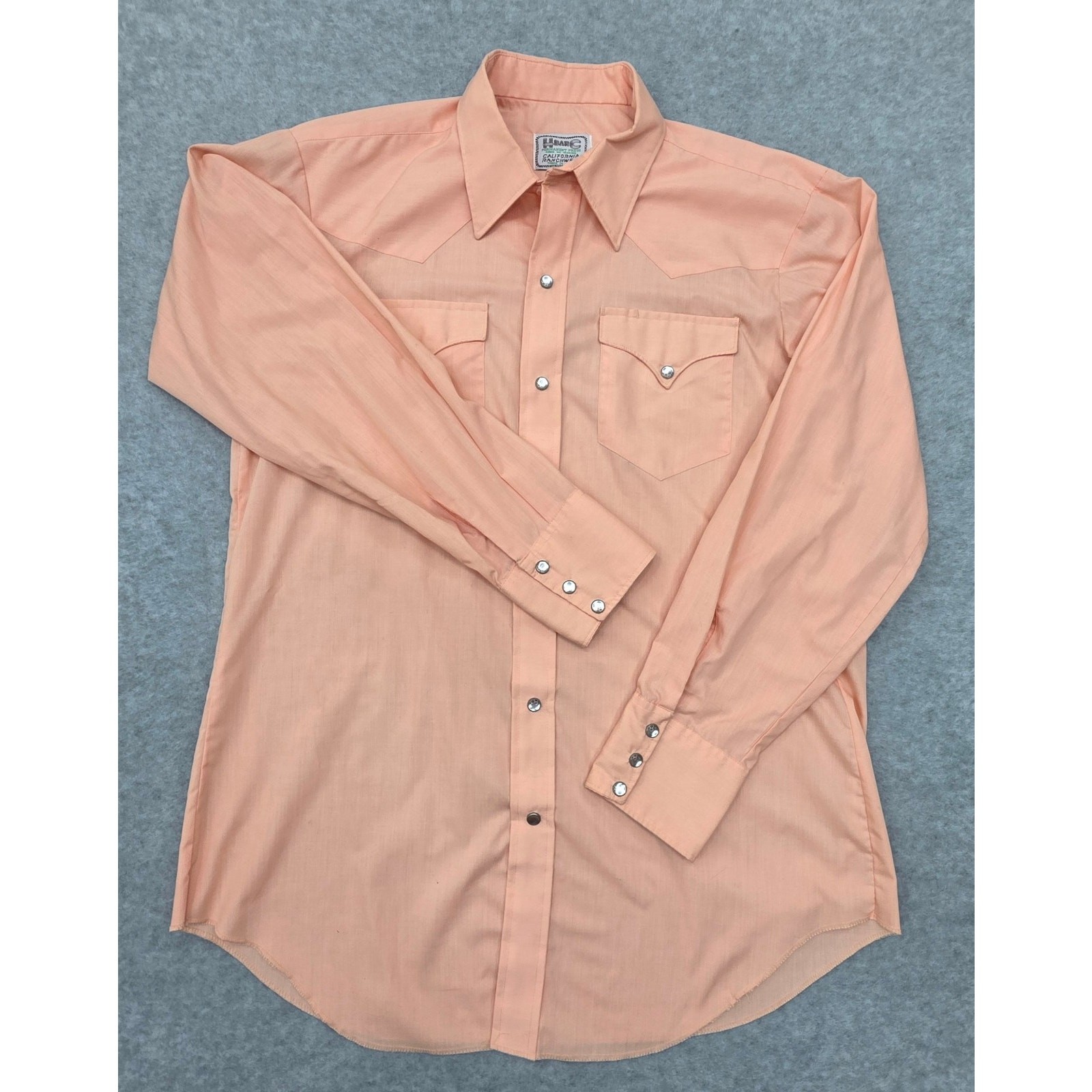 Vintage H Bar C California Ranchwear Western Shirt 16.5x34 Pearl Snap USA Vintage H Bar C California Ranchwear Western Shirt 16.5x34 Pearl Snap USA