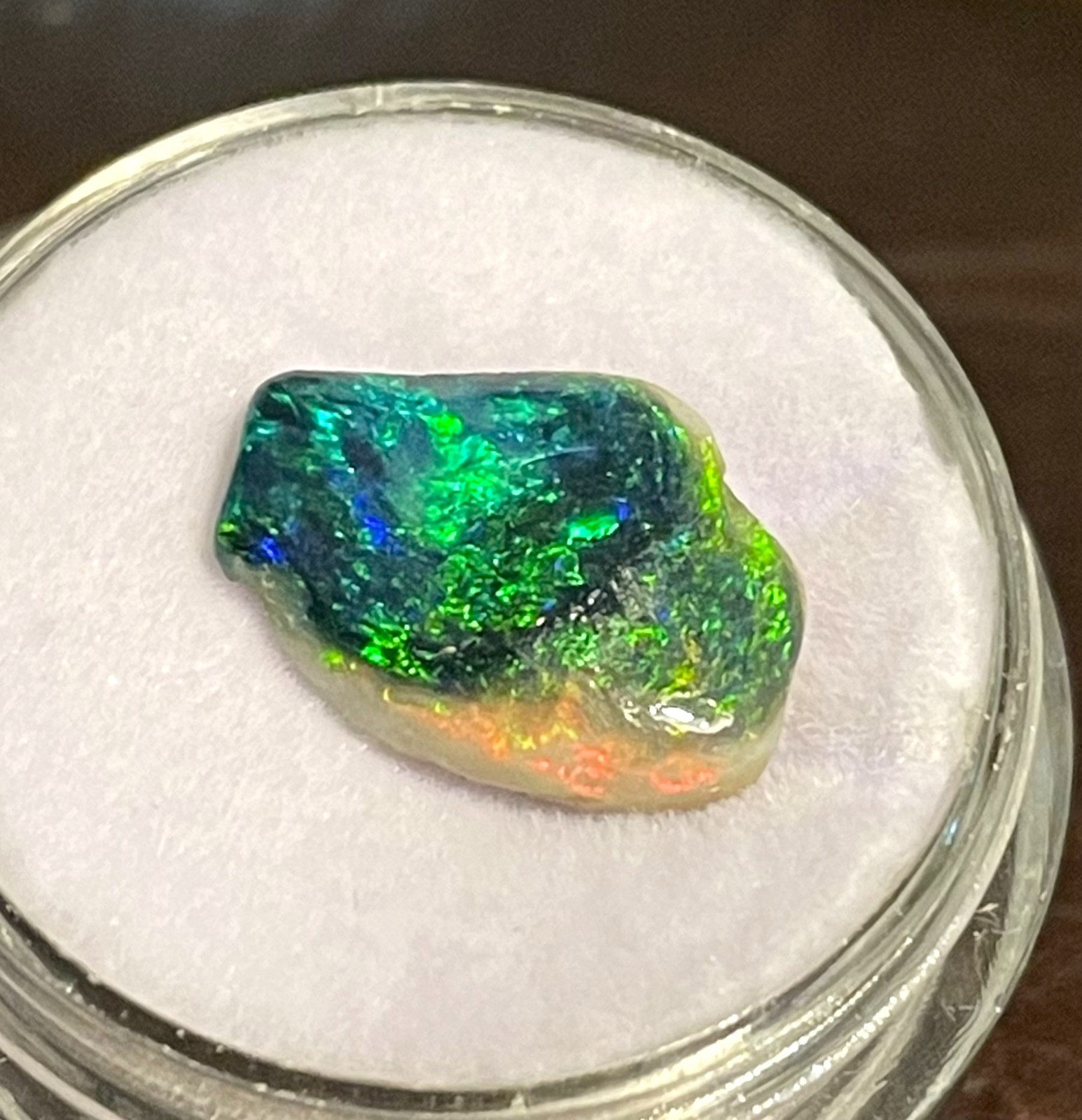 Natural Vintage Australian Seam Opal Freeform Shape Loose Stone 2.85 Carats Natural Vintage Australian Seam Opal Freeform Shape Loose Stone 2.85 Carats