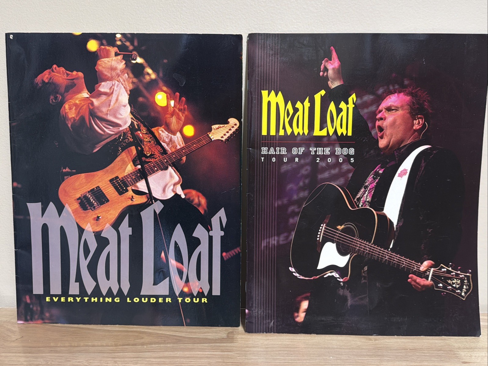 (2) MEAT LOAF 1994 EVERYTHING LOUDER 2005 Hair Of Dog TOUR CONCERT PROGRAM BOOK (2) MEAT LOAF 1994 EVERYTHING LOUDER 2005 Hair Of Dog TOUR CONCERT PROGRAM BOOK