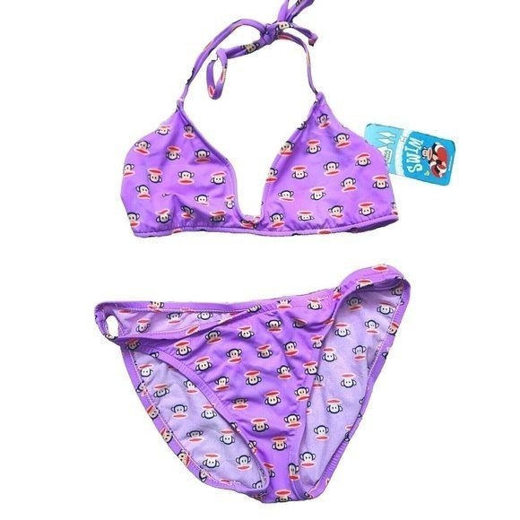 Vintage Paul Frank Womens Bikini, Julius, Purple, Bathing Suit, Large Vintage Paul Frank Womens Bikini, Julius, Purple, Bathing Suit, Large