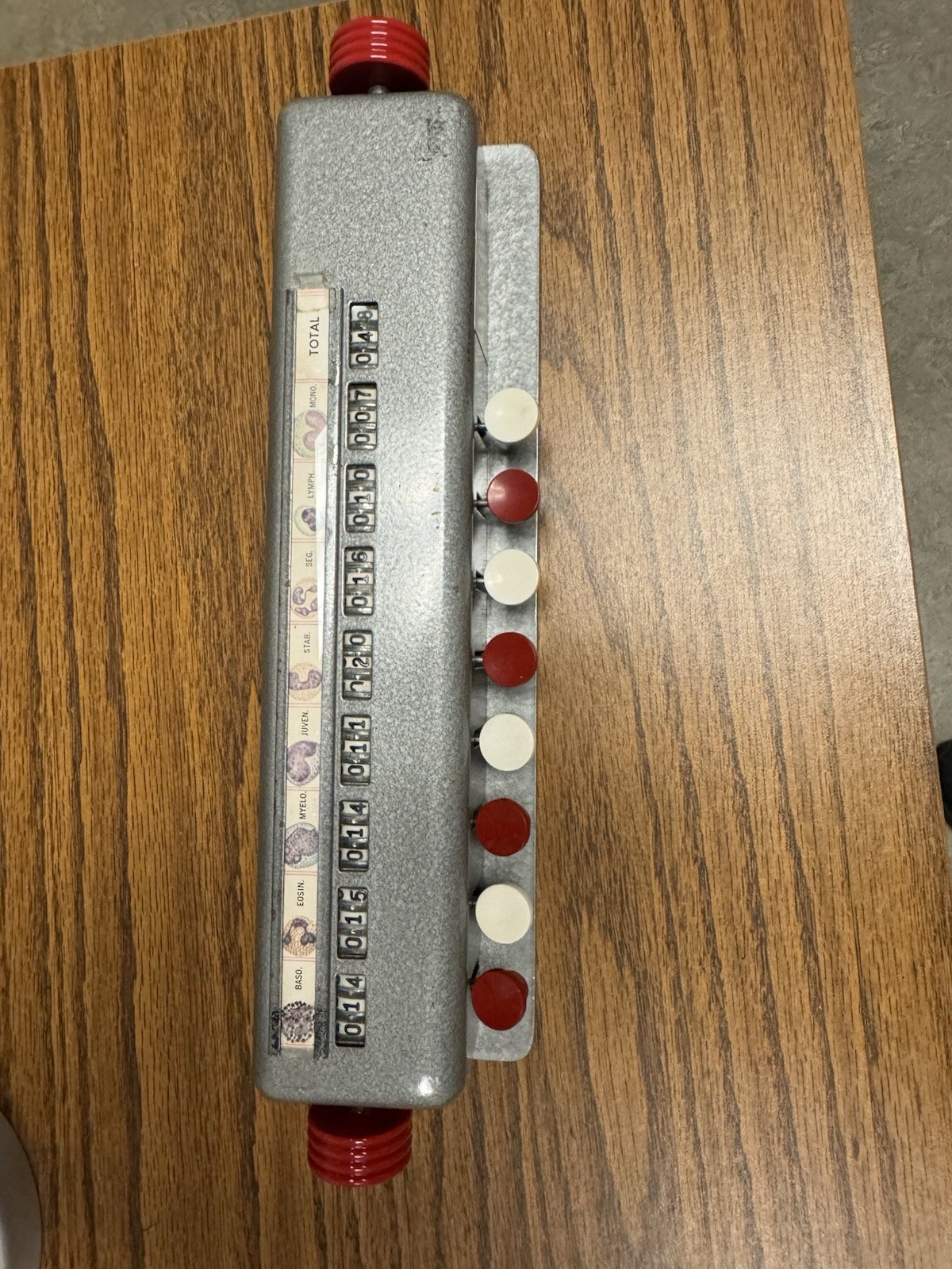 Vintage Top Quality 8-Key Laboratory Counter From Clay Adams U.S.A. Vintage Top Quality 8-Key Laboratory Counter From Clay Adams U.S.A.