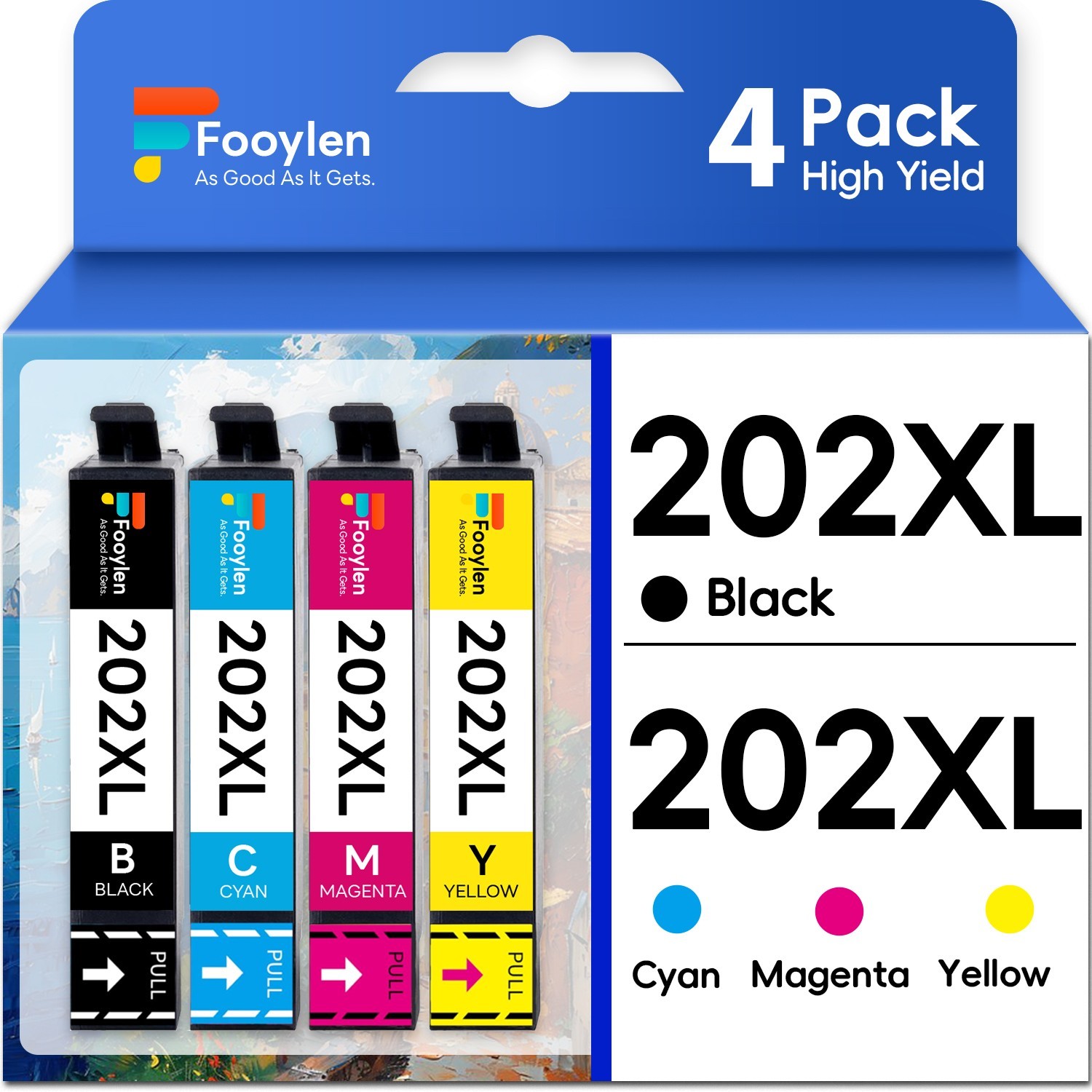4 Pack Compatible With 202XL Ink Cartridges for Epson Expression XP-5100 WF-2860 4 Pack Compatible With 202XL Ink Cartridges for Epson Expression XP-5100 WF-2860