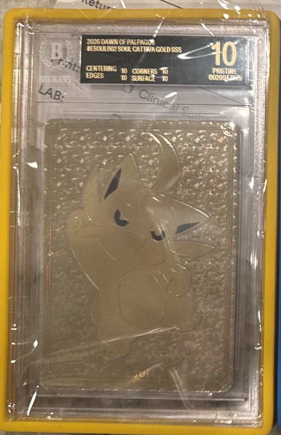Palworld Cattiva Gold SSS Soul Cattiva ESOUL-002 Dawn/Palpago BGS 10 BLACK LABEL Palworld Cattiva Gold SSS Soul Cattiva ESOUL-002 Dawn/Palpago BGS 10 BLACK LABEL