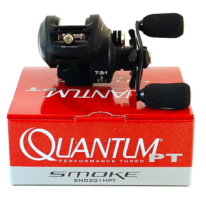 QUANTUM SMOKE HD SHD201HPT 7.3:1 GEAR RATIO LEFT HAND BAITCAST REEL NEW
