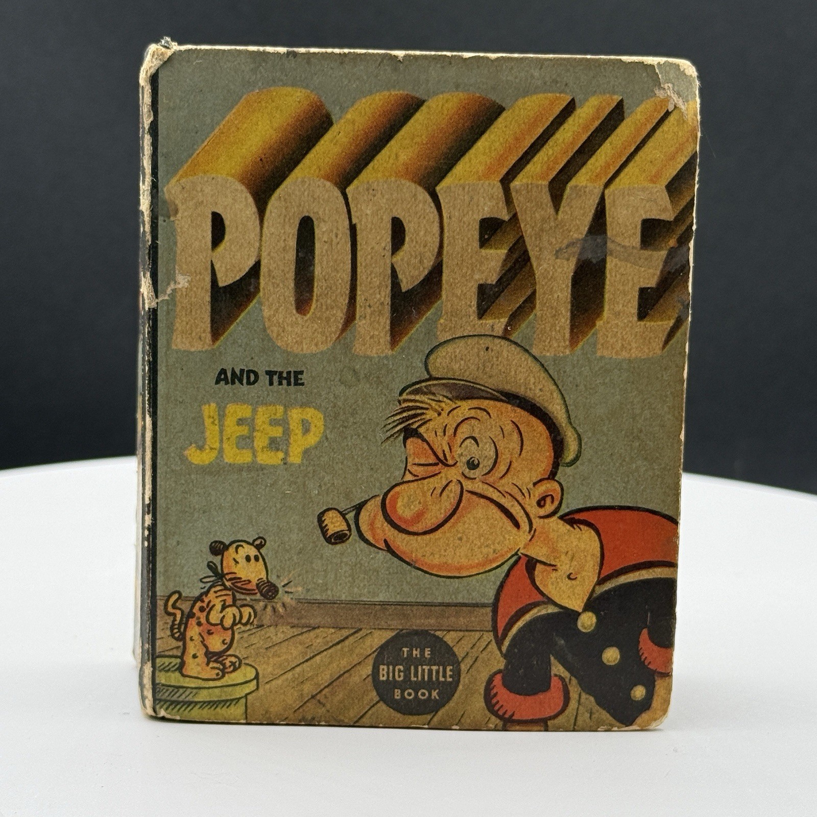 Vintage 1937 Popeye and the Jeep Big Little Book #1405 EC Segar Whitman
