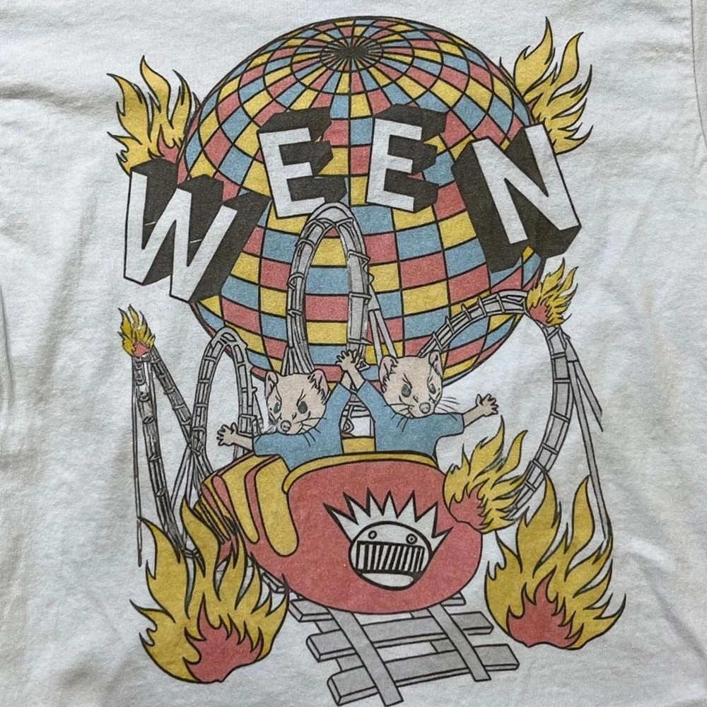 Remake Ween rock band White short sleeve T shirt Classic tee Vtg Reprint S-5XL