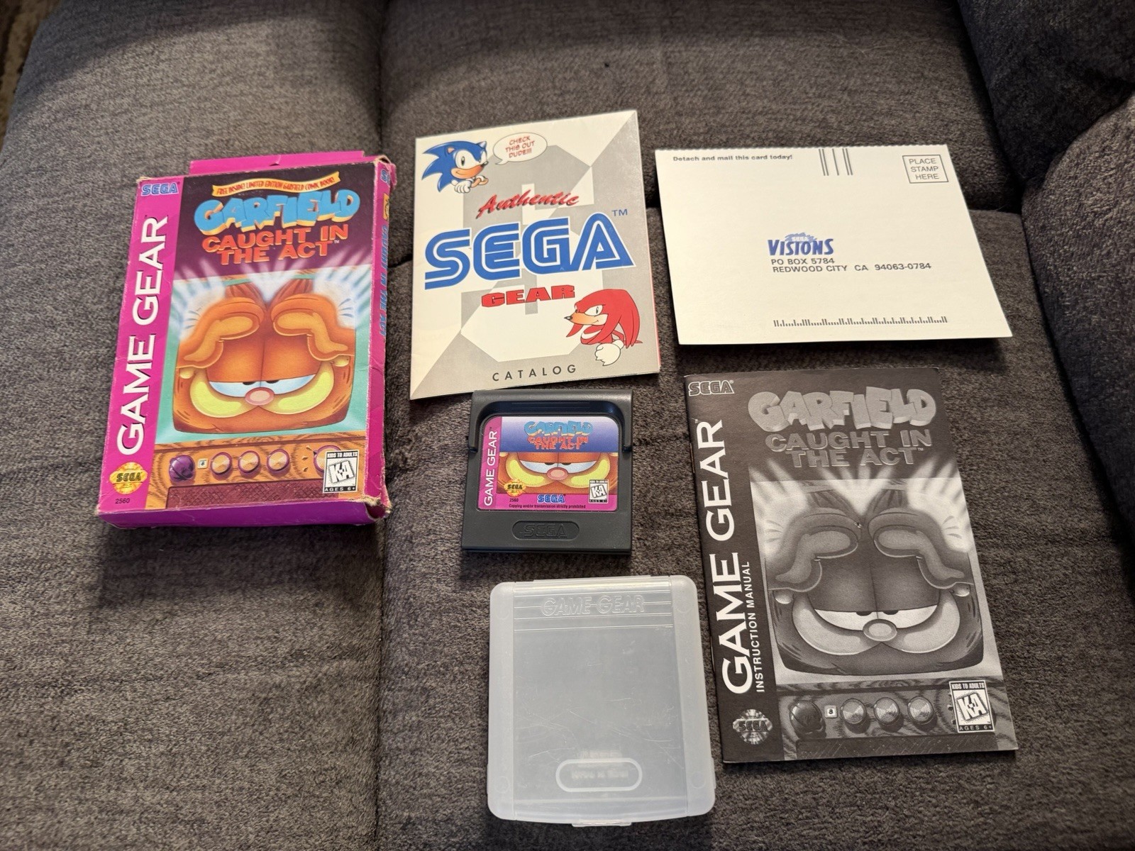Garfield Caught In The Act (Sega Game Gear, 1995) CIB Garfield Caught In The Act (Sega Game Gear, 1995) CIB