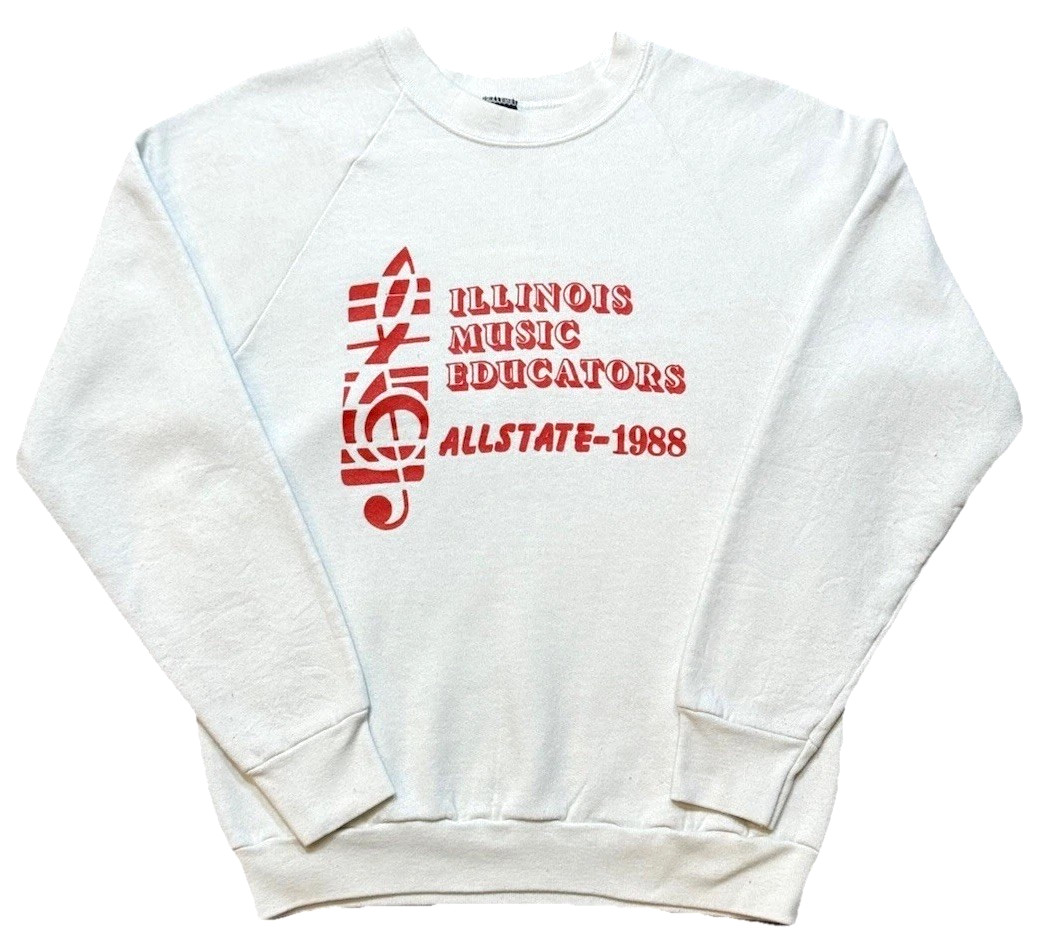 Vintage 1988 Illinois Music Educators Sweatshirt Screen Stars USA Crewneck M
