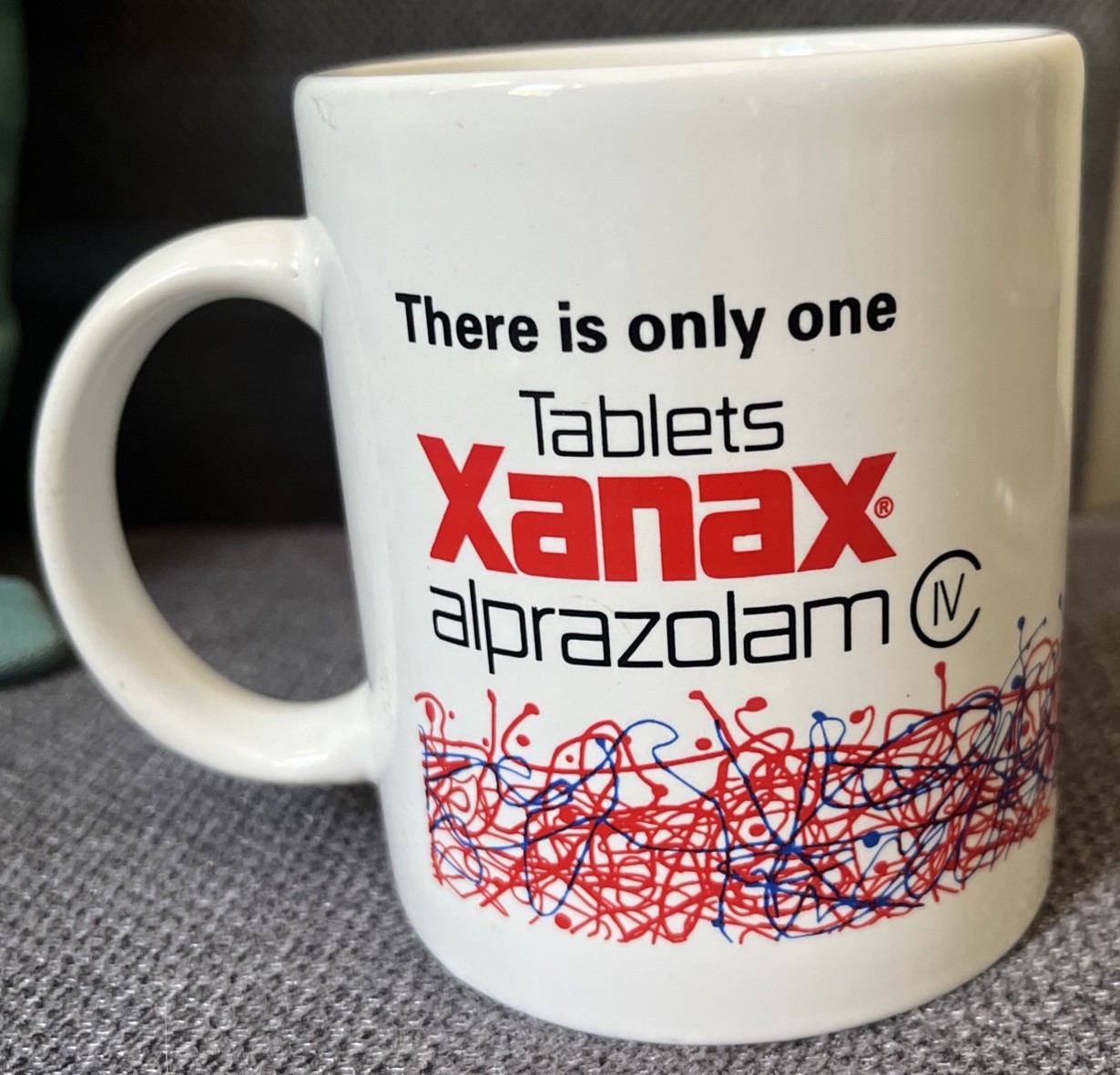Xanax Mug Vintage 90s Rare Collector Pharmaceutical Advertising Alprazolam Promo Xanax Mug Vintage 90s Rare Collector Pharmaceutical Advertising Alprazolam Promo