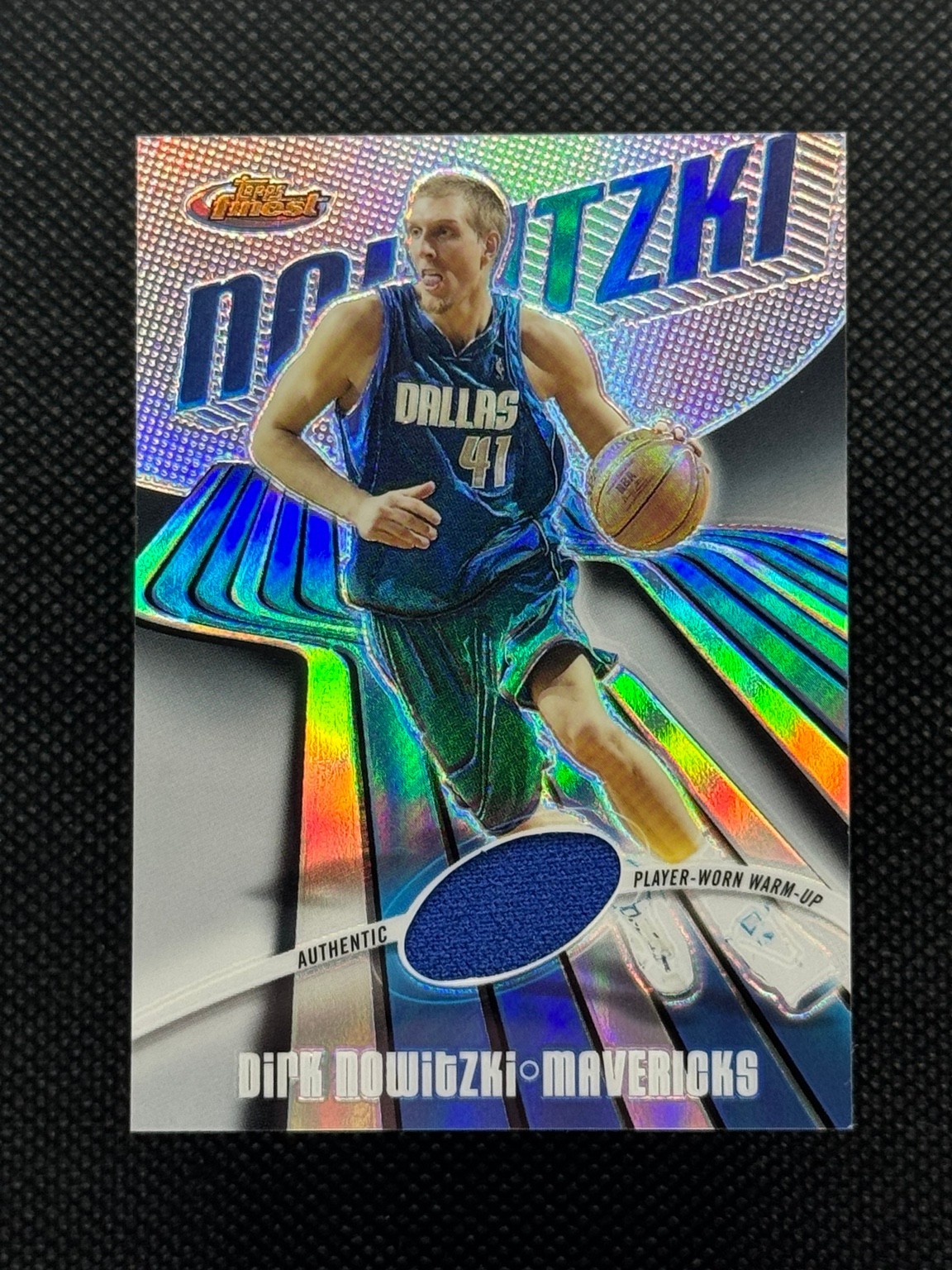 2003-04 Topps Finest Dirk Nowitzki Refractor Player Worn Relic #120 140/250