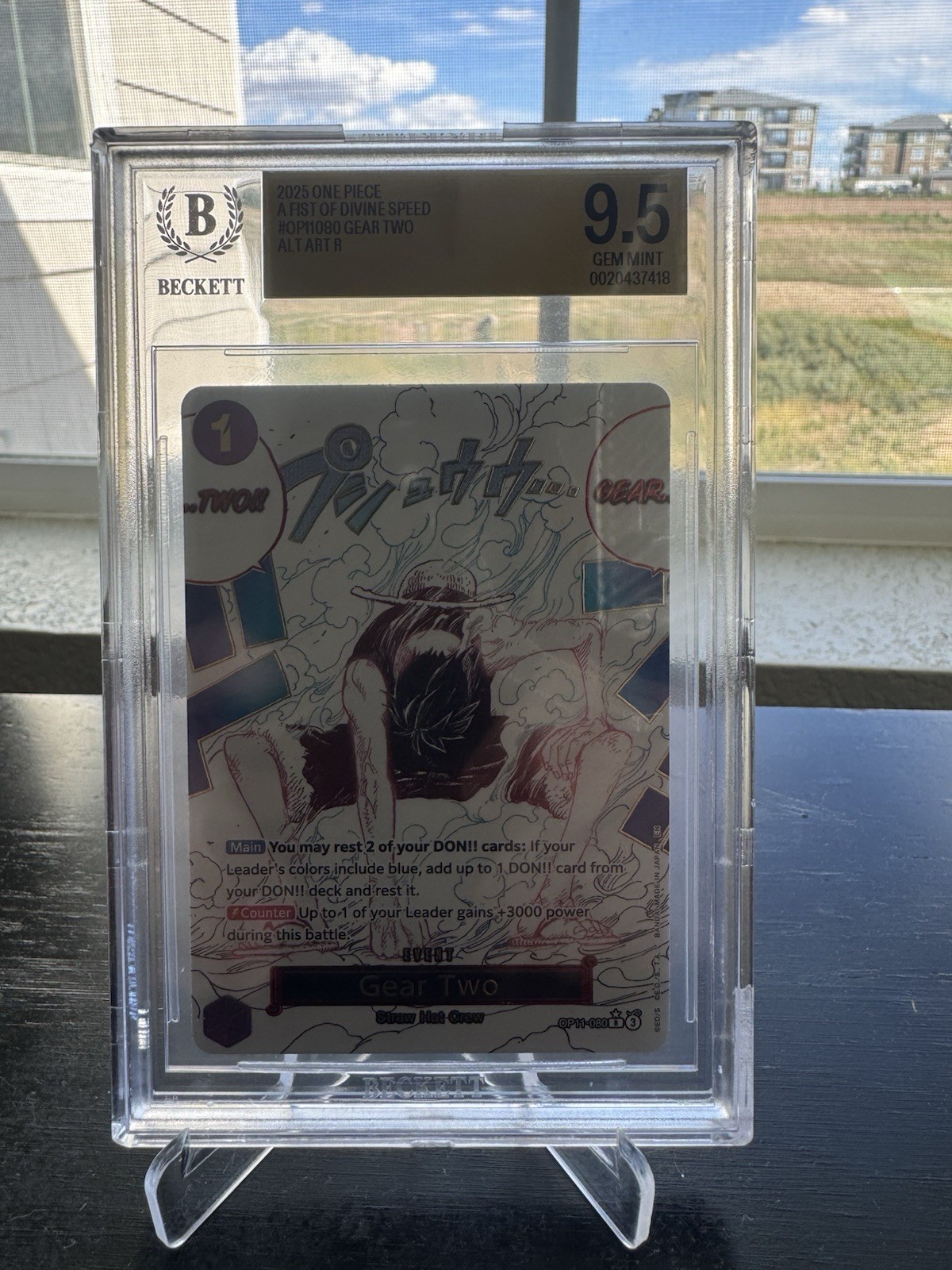 2025 One Piece Gear Two Rare Alternative Art #OP11-080 BGS 9.5 GEM MINT 2025 One Piece Gear Two Rare Alternative Art #OP11-080 BGS 9.5 GEM MINT