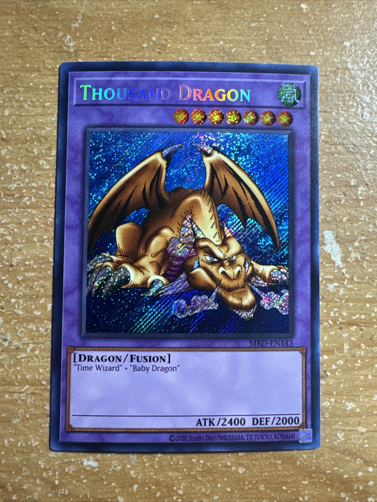 🔥 Yugioh Thousand Dragon MRD-EN143 SECRET RARE HOLOFOIL NEAR MINT