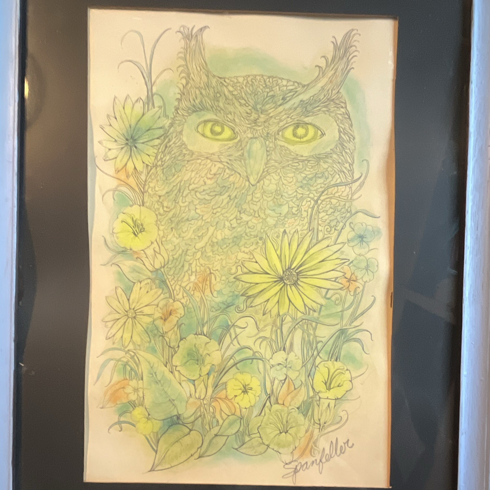 SPANFELLER 1/1 OOAK Original Artwork Drawing NYC ARTIST’S ESTATE DISCOVERY “OWL” SPANFELLER 1/1 OOAK Original Artwork Drawing NYC ARTIST’S ESTATE DISCOVERY “OWL”