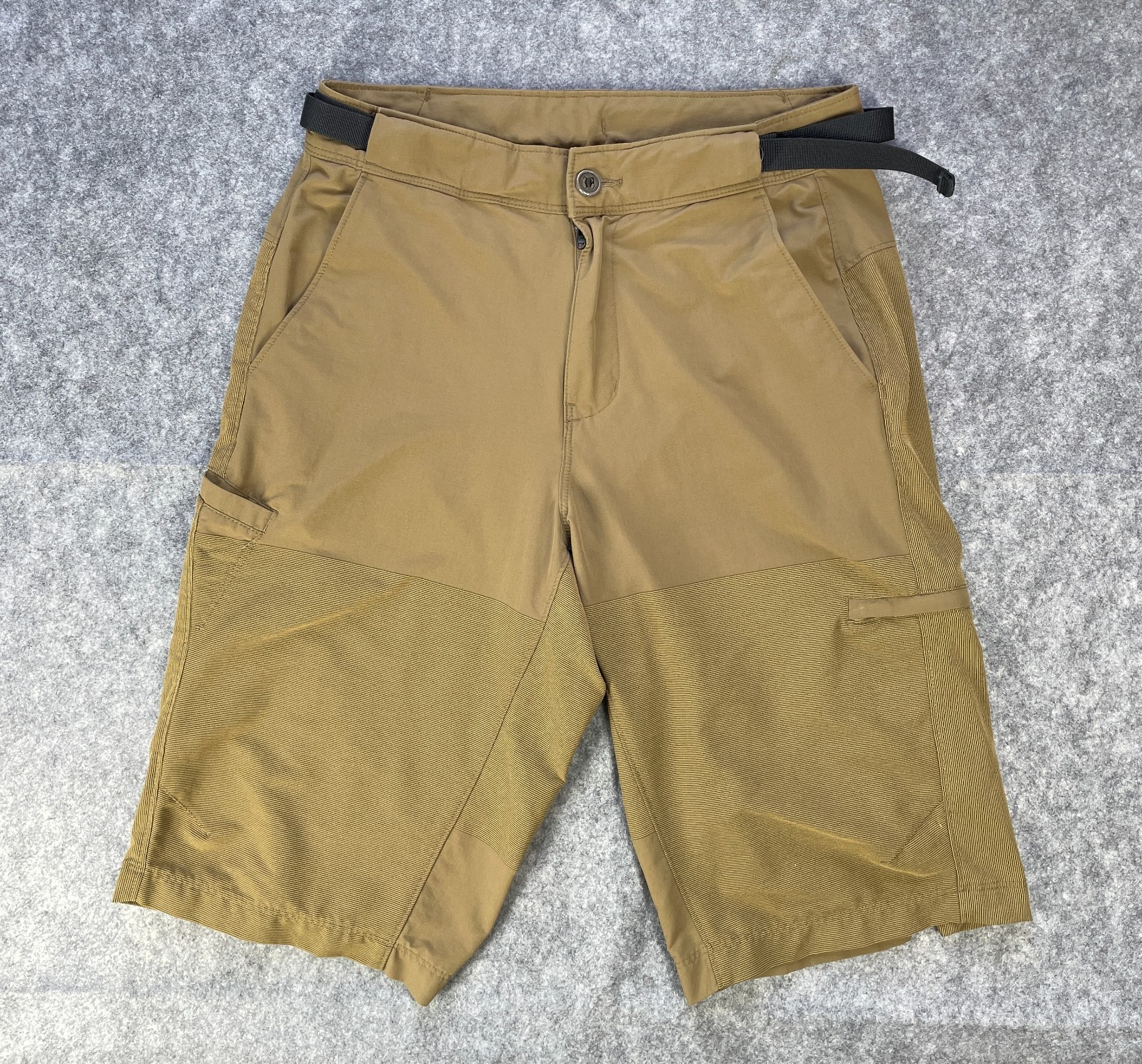 REI Co-op Link Men\'s 28 Mountain Bike Cycling Shorts Brown Belted Nylon Stretch REI Co-op Link Men\'s 28 Mountain Bike Cycling Shorts Brown Belted Nylon Stretch