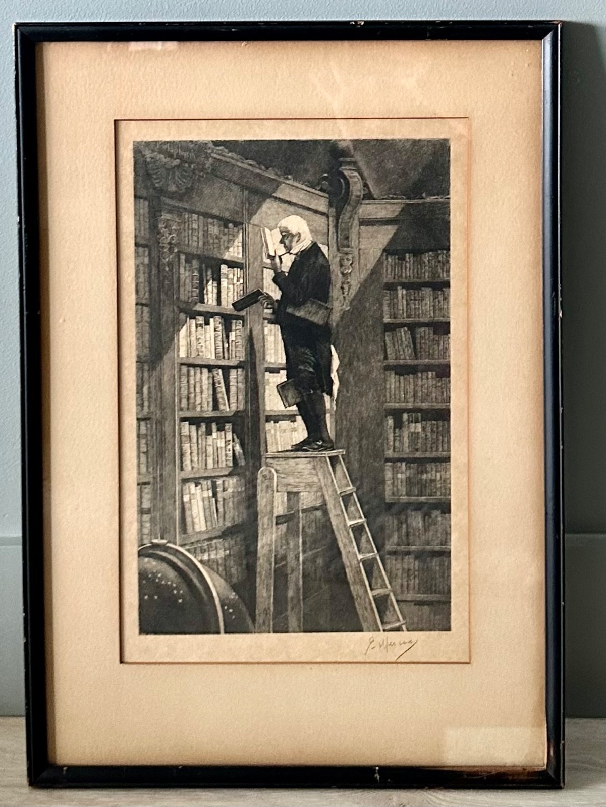 Antique Gustave Mercier Signed Etching 