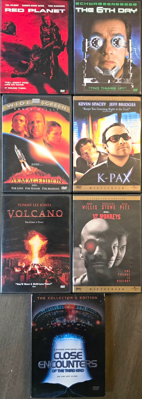 12 Monkeys Close Encounters Armageddon + 4 Sci Fi DVD Movie Lot 7