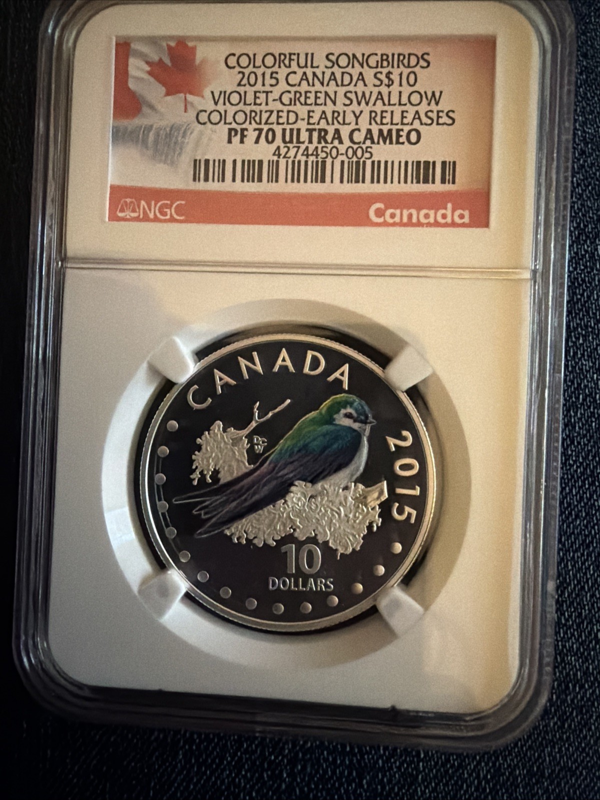 Colorful Songbirds 2015 Canada S $10 Colorized Early Release PF 70 Ultra Cameo Colorful Songbirds 2015 Canada S $10 Colorized Early Release PF 70 Ultra Cameo