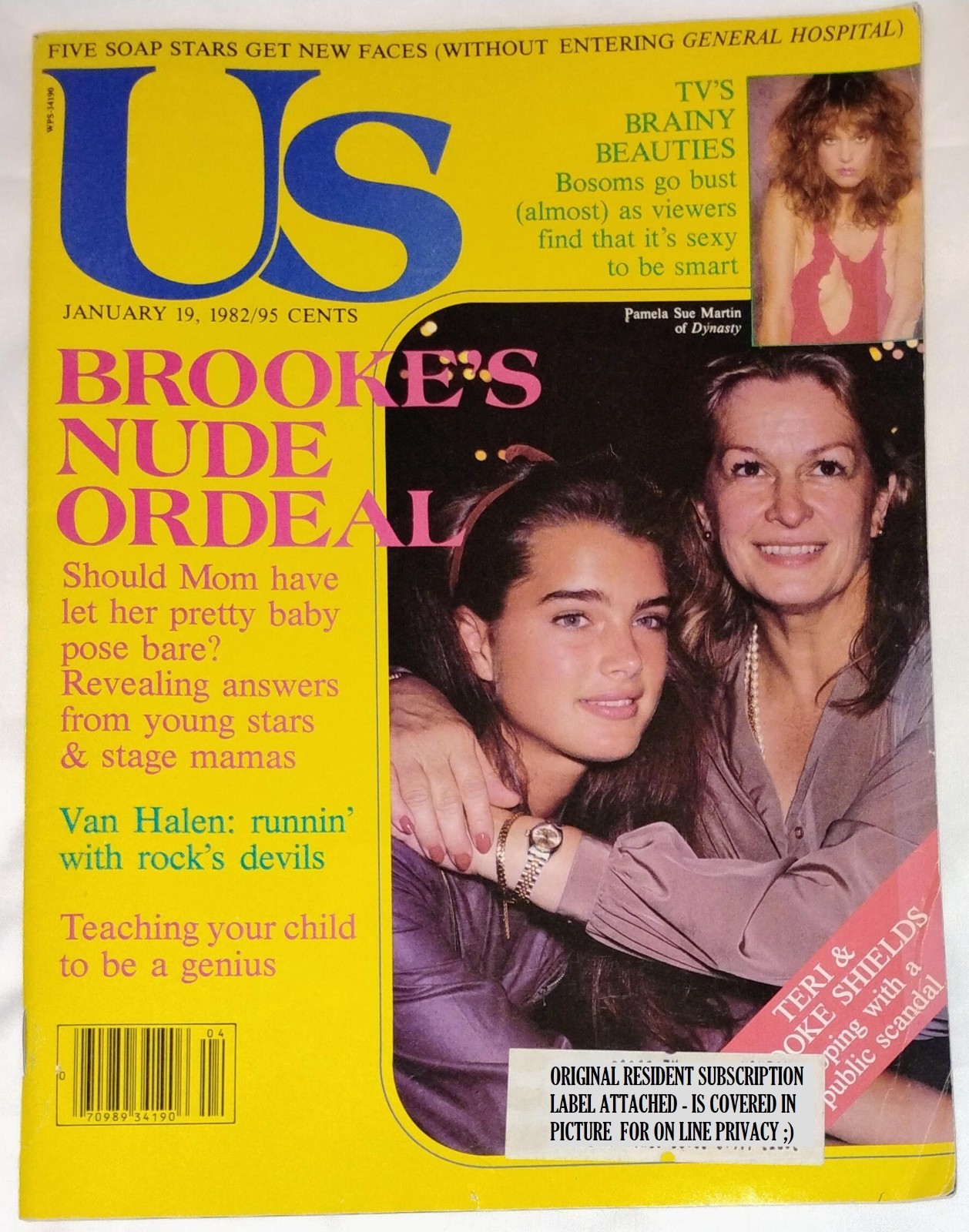 VINTAGE US MAGAZINE~JANUARY 1982~CHEVY CHASE~SUSAN LUCCI~BROOKE SHIELD~VAN HALEN