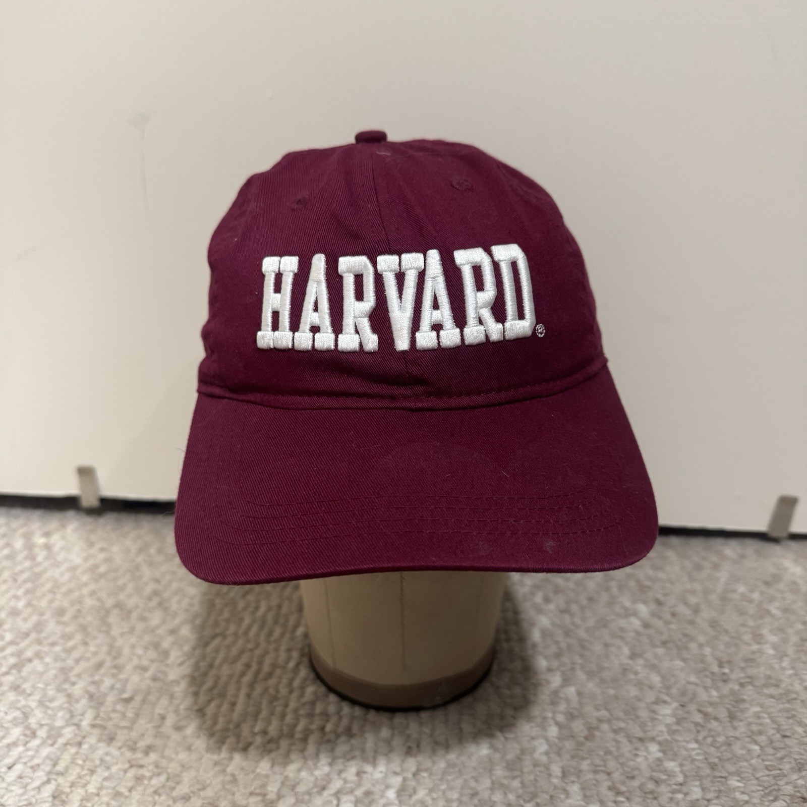 Vintage Harvard University The Coop Mens Hat Cap Hat Cap Strap Back Red NCAA