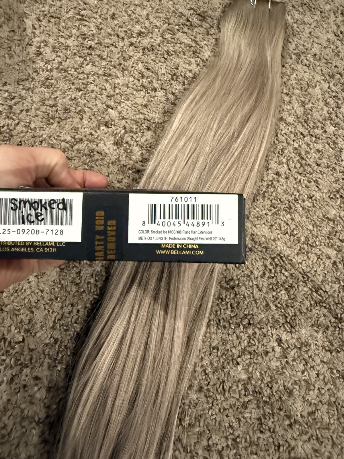 BELLAMI x Eric Vaughn Flex Weft Smoked Ice , box open brand new, never used hair BELLAMI x Eric Vaughn Flex Weft Smoked Ice , box open brand new, never used hair