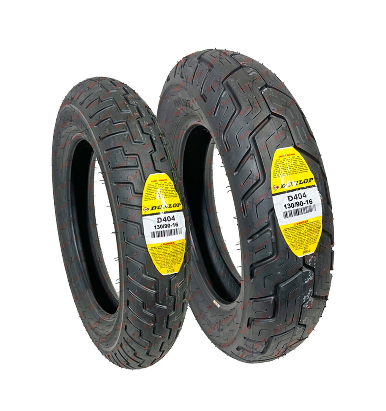 Dunlop D404 130/90-16 Front Rear Tire Set Motorcycle Tires 130/90B16 Street