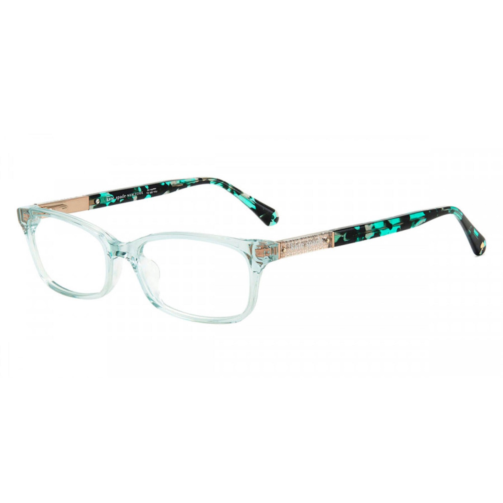 Kate Spade Women\'s Eyeglasses Green Metal/Plastic Rectangular Frame Laurel 01ED