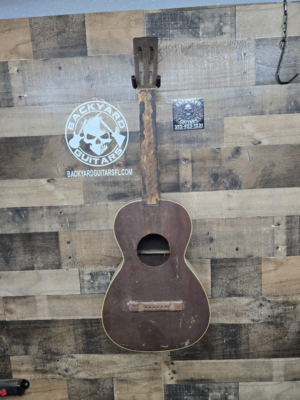 Late 1800s - Early 1900s Acoustic Parlor Guitar 6-String For Repair