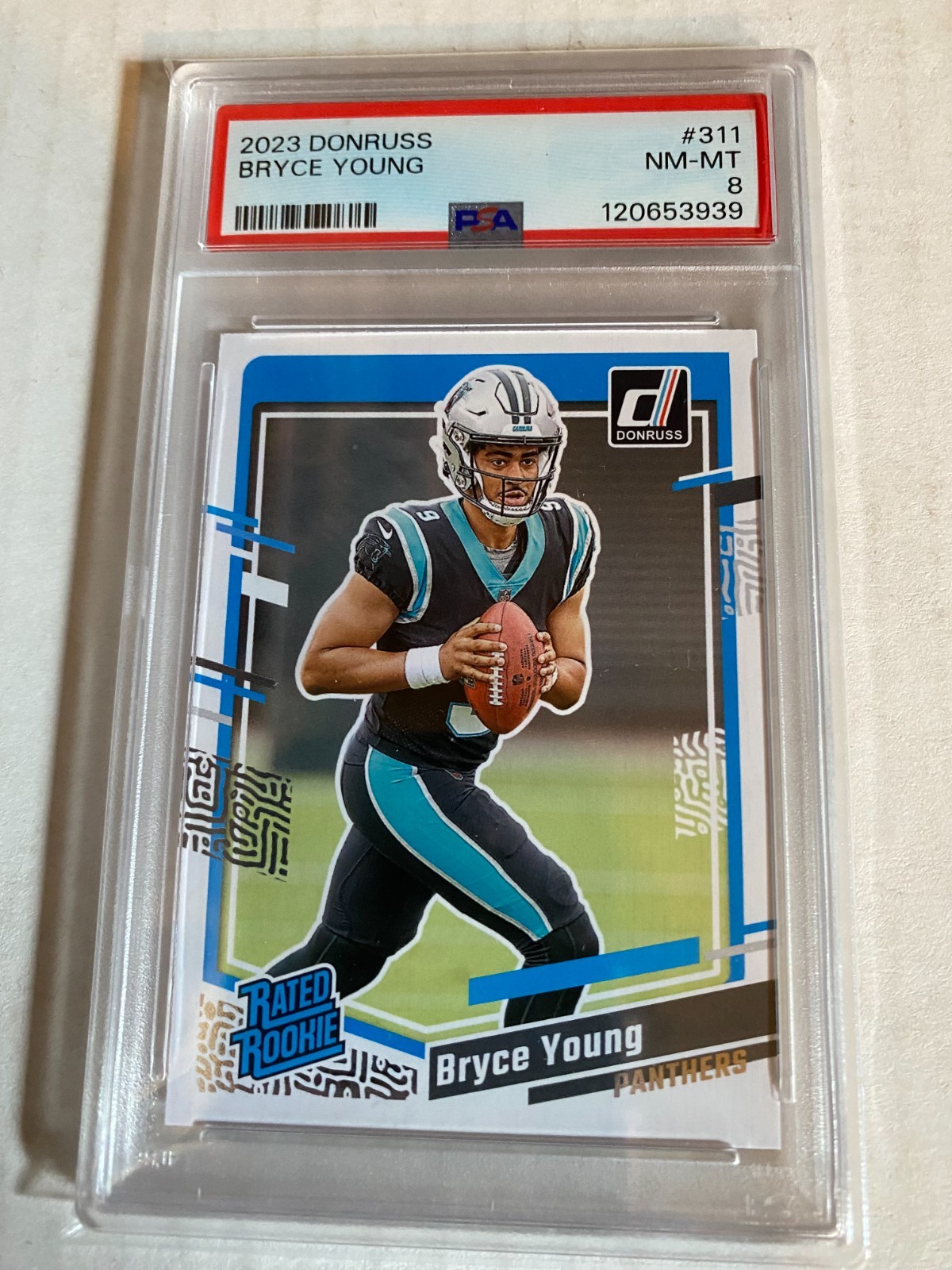 2023 Panini Donruss Football #311 Bryce Young RC PSA 8 Qty 2023 Panini Donruss Football #311 Bryce Young RC PSA 8 Qty