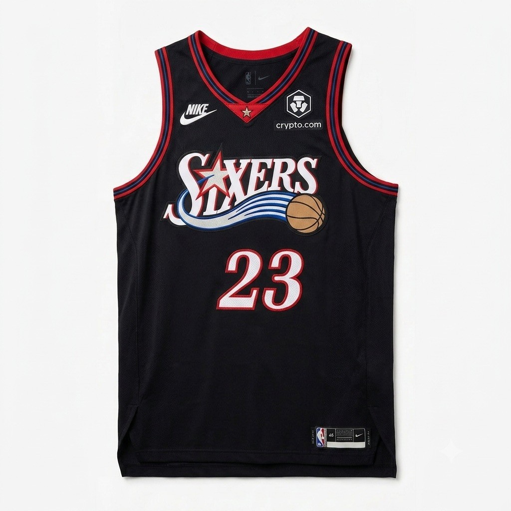 LeBron James Philadelphia 76ers #23 Black City Edition Jersey Unisex LeBron James Philadelphia 76ers #23 Black City Edition Jersey Unisex