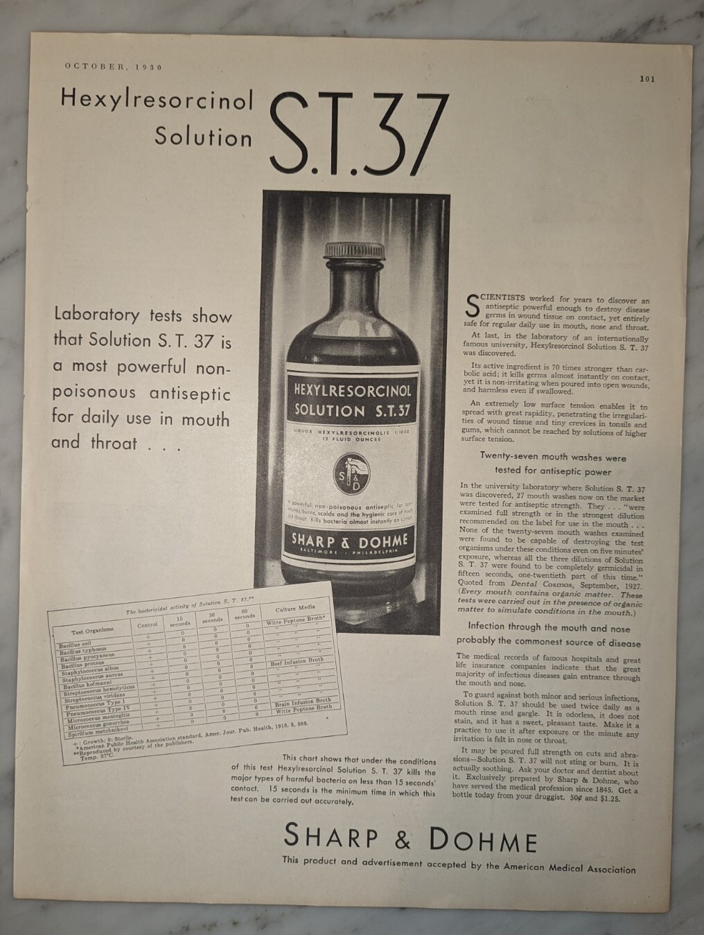 Sharpe and Dohme Solution S.T. 37 Delineator 1930 Vintage Medical Folio Print Ad Sharpe and Dohme Solution S.T. 37 Delineator 1930 Vintage Medical Folio Print Ad