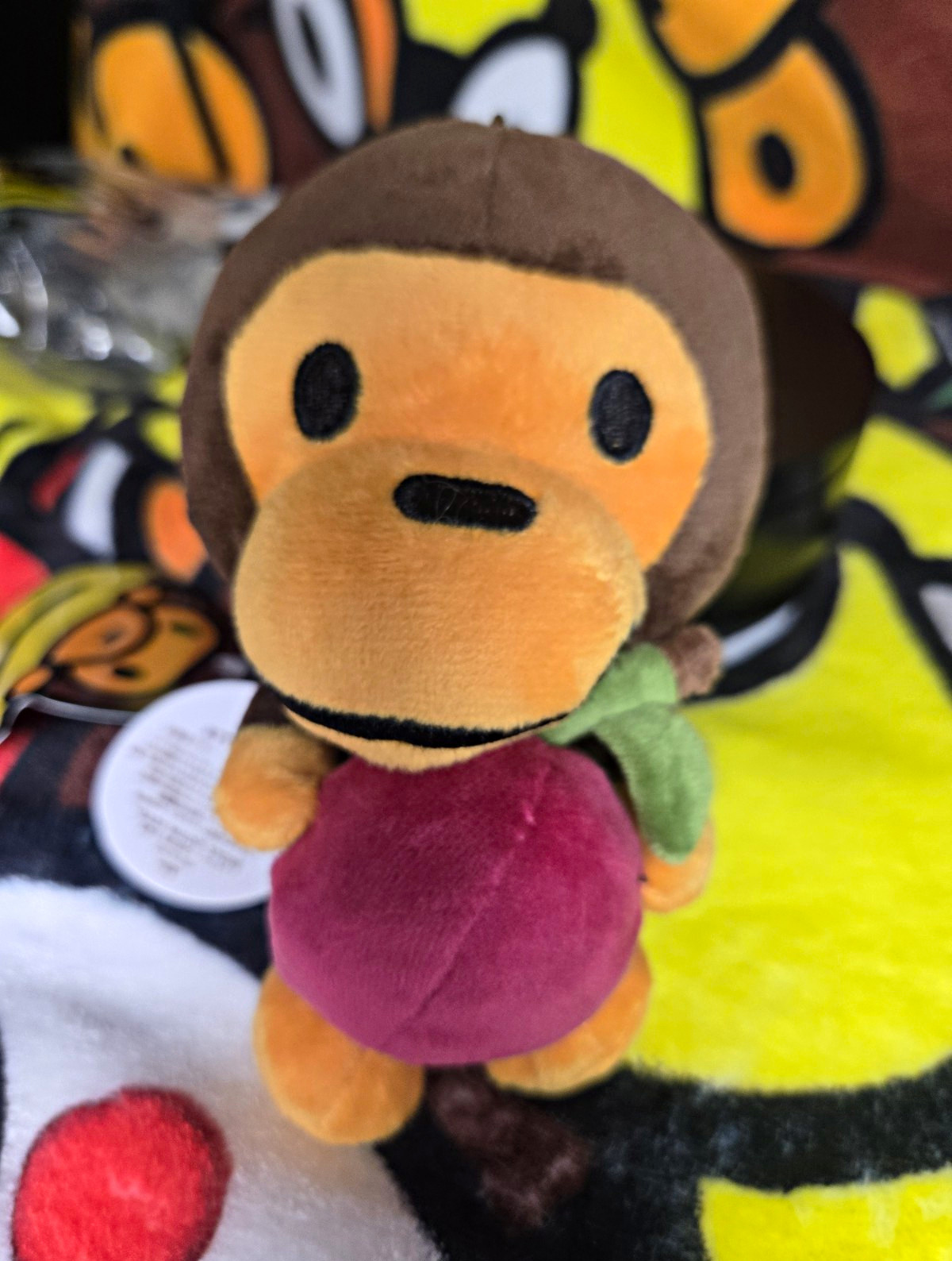 A Bathing Ape BAPE Baby Milo Plush Monkey Keychain w/ Key Ring Brown Tan A Bathing Ape BAPE Baby Milo Plush Monkey Keychain w/ Key Ring Brown Tan