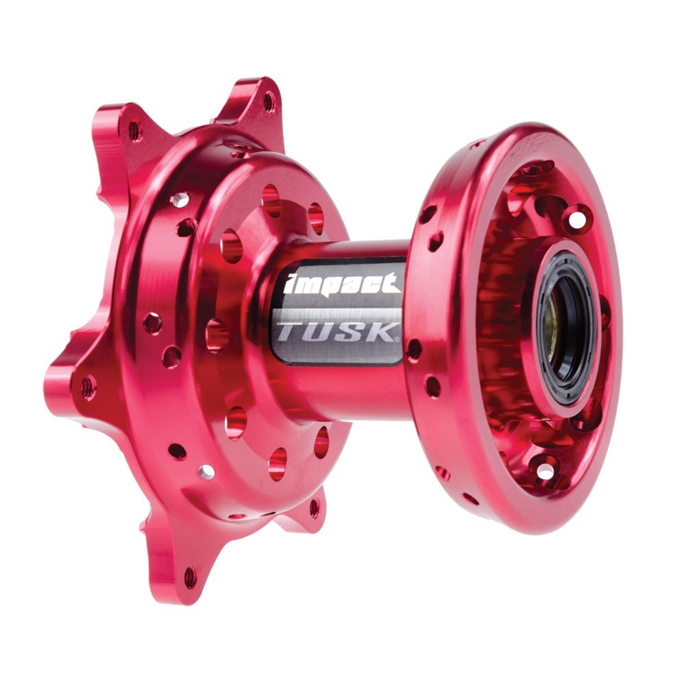 Tusk Impact Motorcycle Hub - Front Red for HONDA CR and CRF Models