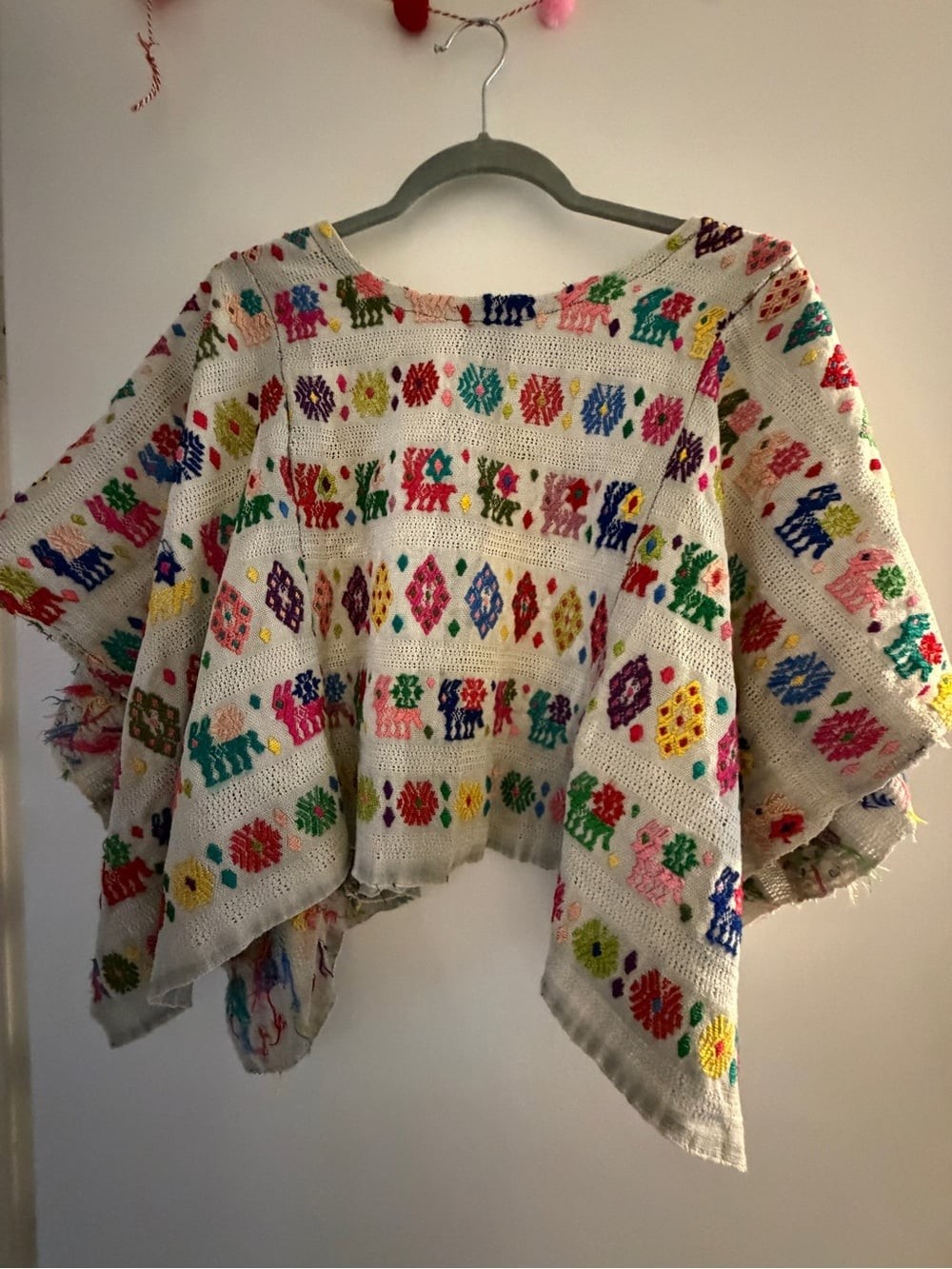 Artisan Handmade Guatemalan hand embroidered Huipil poncho Mayan Artisan Handmade Guatemalan hand embroidered Huipil poncho Mayan