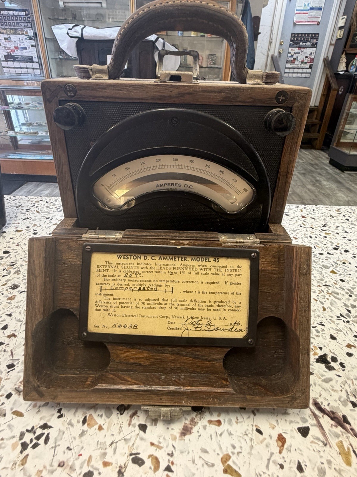Vintage Weston D.C Ammeter Model 45 