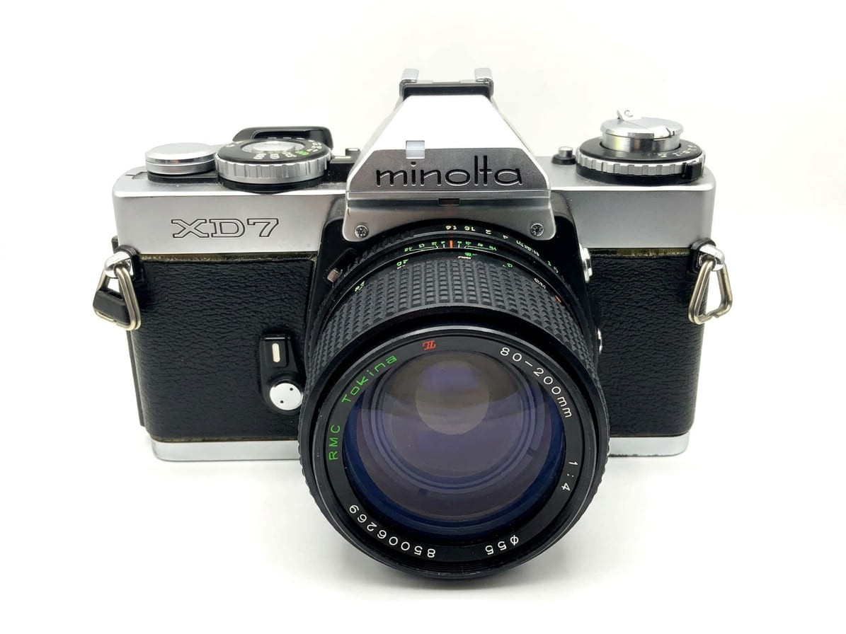 Minolta XD 7 Good Analog SLR Kit With Tokina 80-200mm f/4 Lens Body 35mm