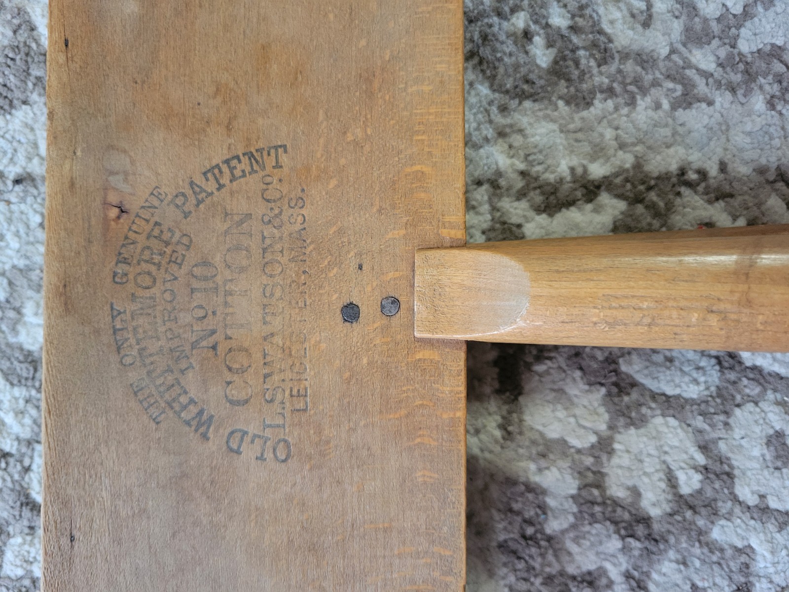 2 Antique/Vintage Whittemore No 10 Wooden Wool Carders w/fibers 2 Antique/Vintage Whittemore No 10 Wooden Wool Carders w/fibers