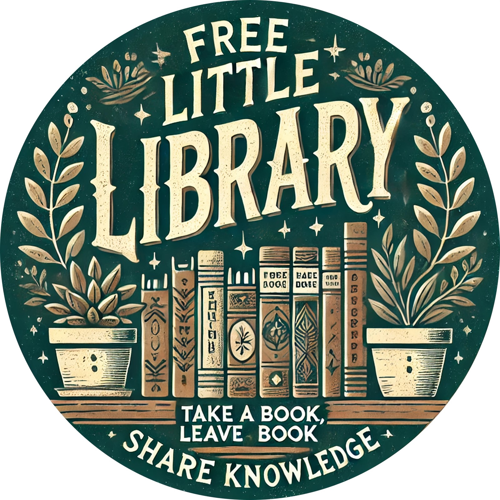 1pc Vintage-Inspired \'FREE LITTLE LIBRARY\' 8x8\ 1pc Vintage-Inspired \'FREE LITTLE LIBRARY\' 8x8\