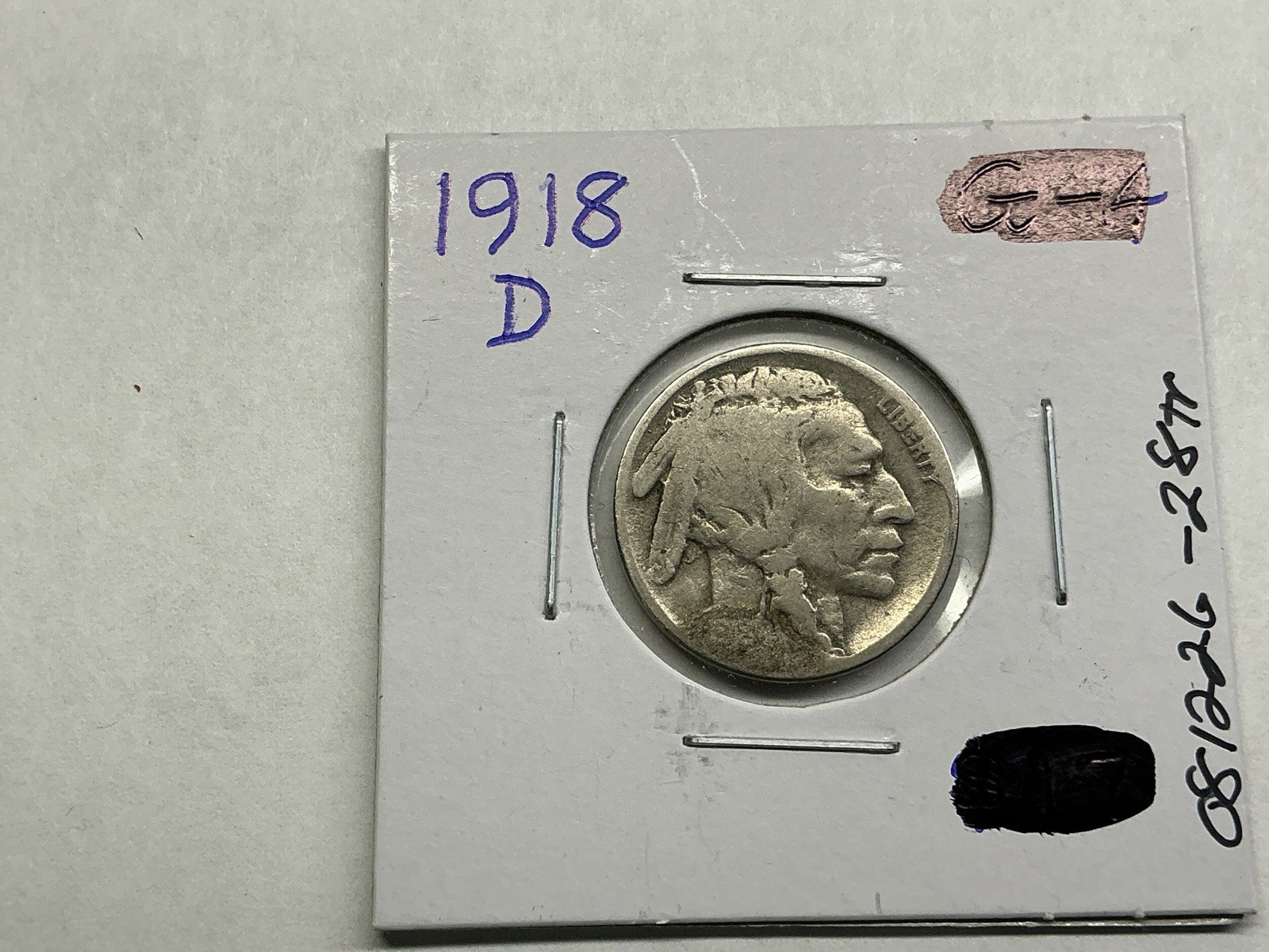 1918 D Buffalo Nickel Key Date with Acid Restored Date Nickel 081226 28tr