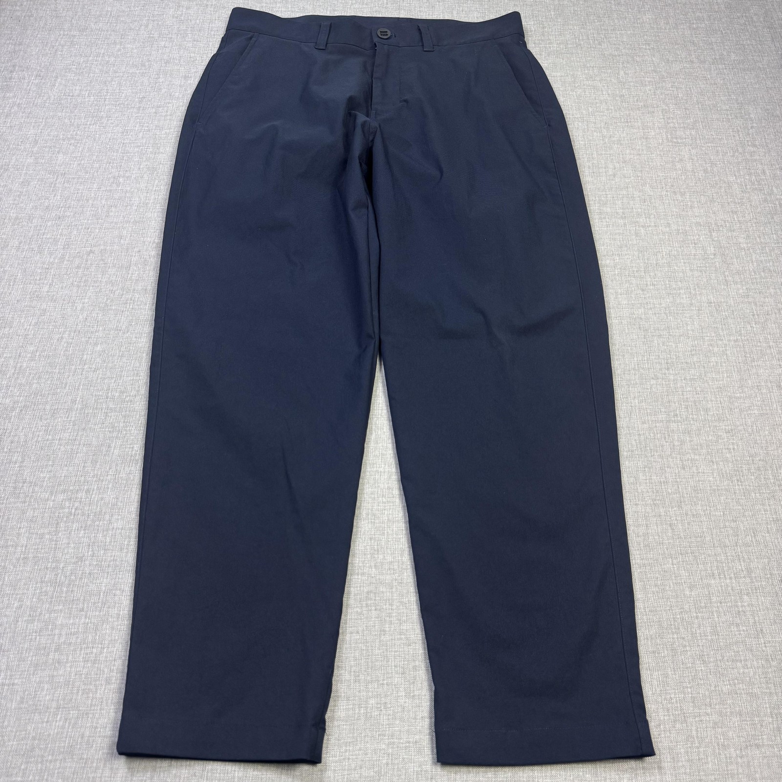 Lululemon Relaxed Tapered Smooth Twill Trousers Pants Men 32x28 Blue Performance