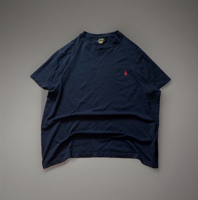 Vintage Polo Ralph Lauren Navy Pocket T-Shirt Red Pony Logo Men’s Classic Tee Vintage Polo Ralph Lauren Navy Pocket T-Shirt Red Pony Logo Men’s Classic Tee