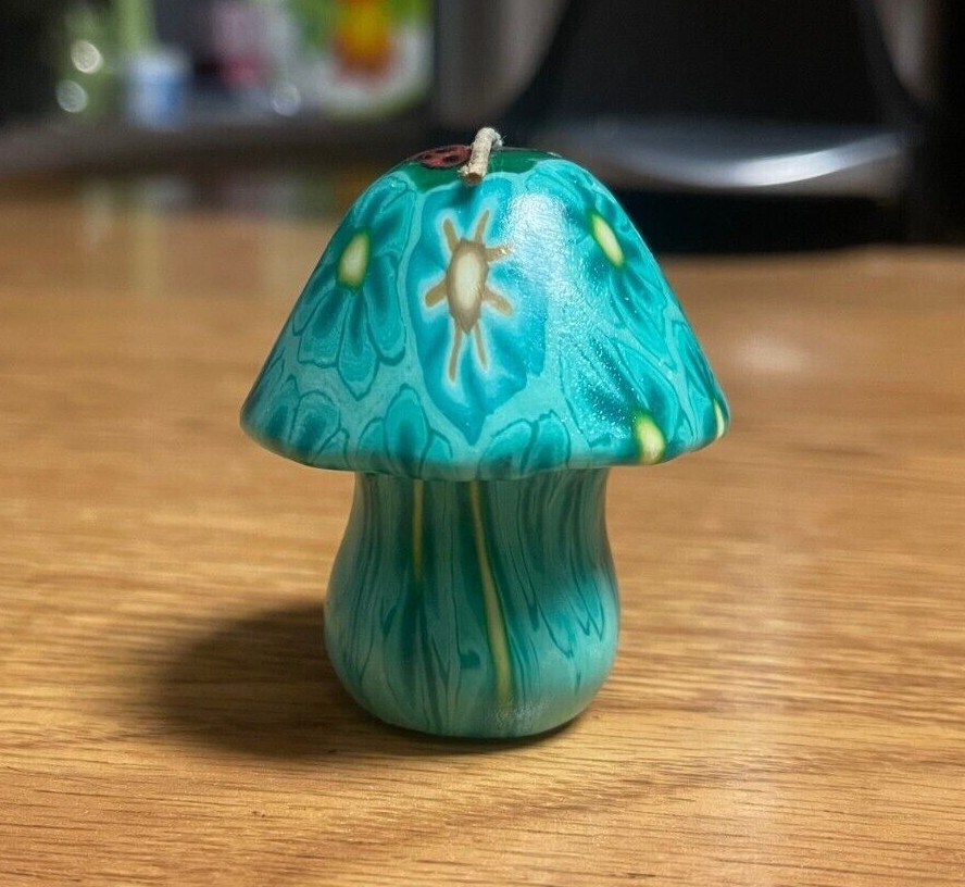 Vintage Psychedelic Teal Mushroom 2.5\