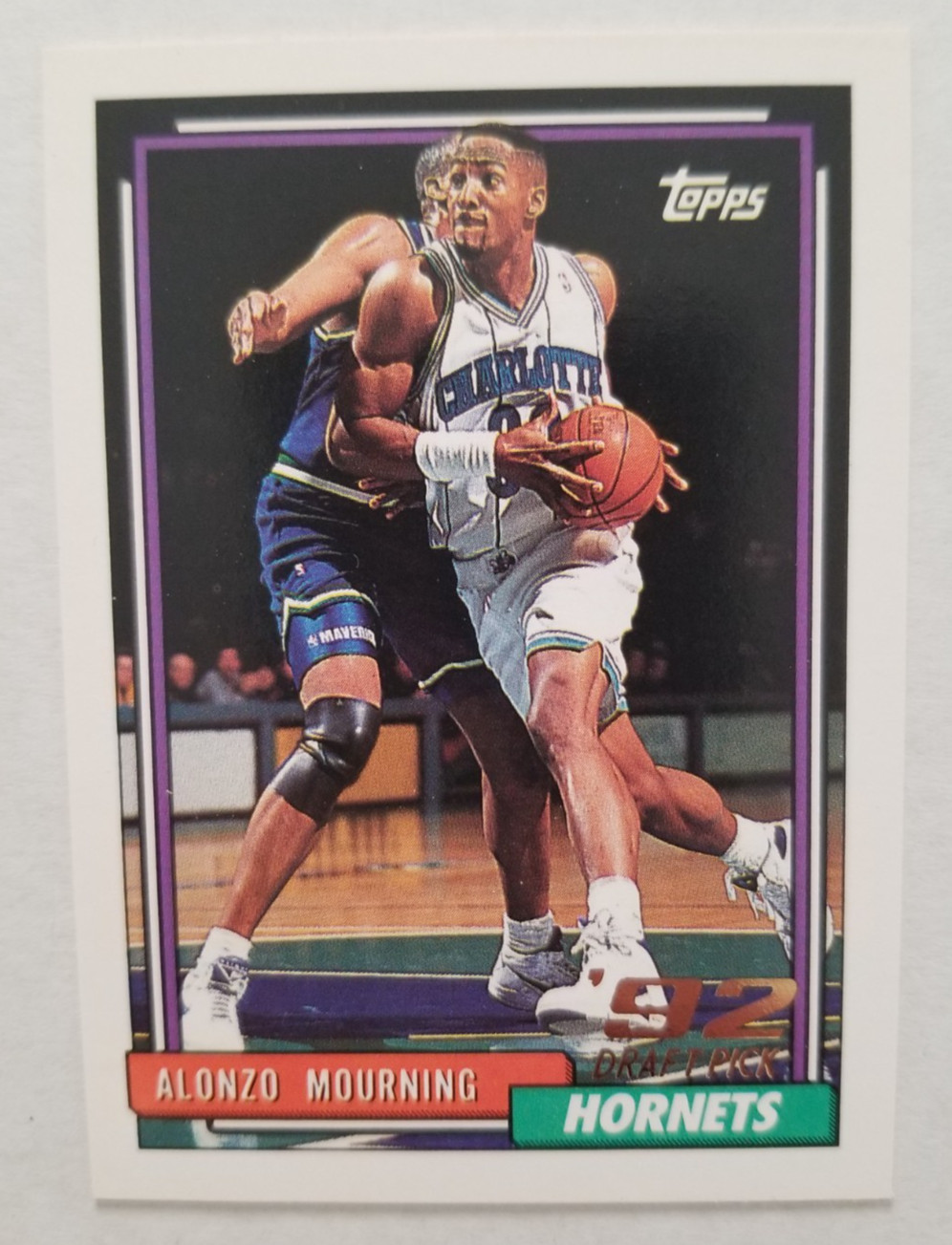 1992-93 Topps Alonzo Mourning RC #393 Hornets 1992-93 Topps Alonzo Mourning RC #393 Hornets