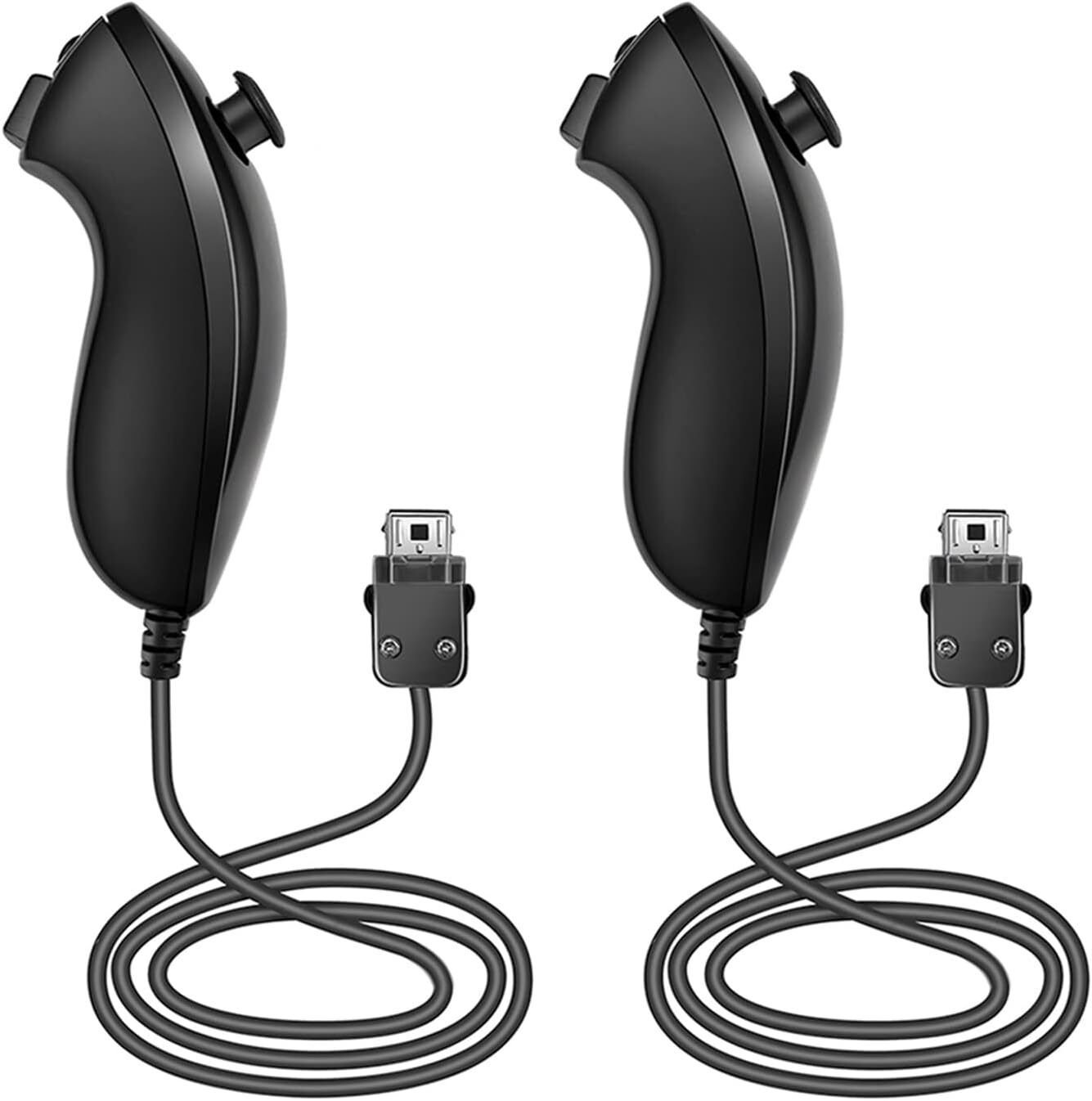 1/2Pack Wii Nunchuck Black White For Nintendo nunchucks for Nintendo Wii / Wii U
