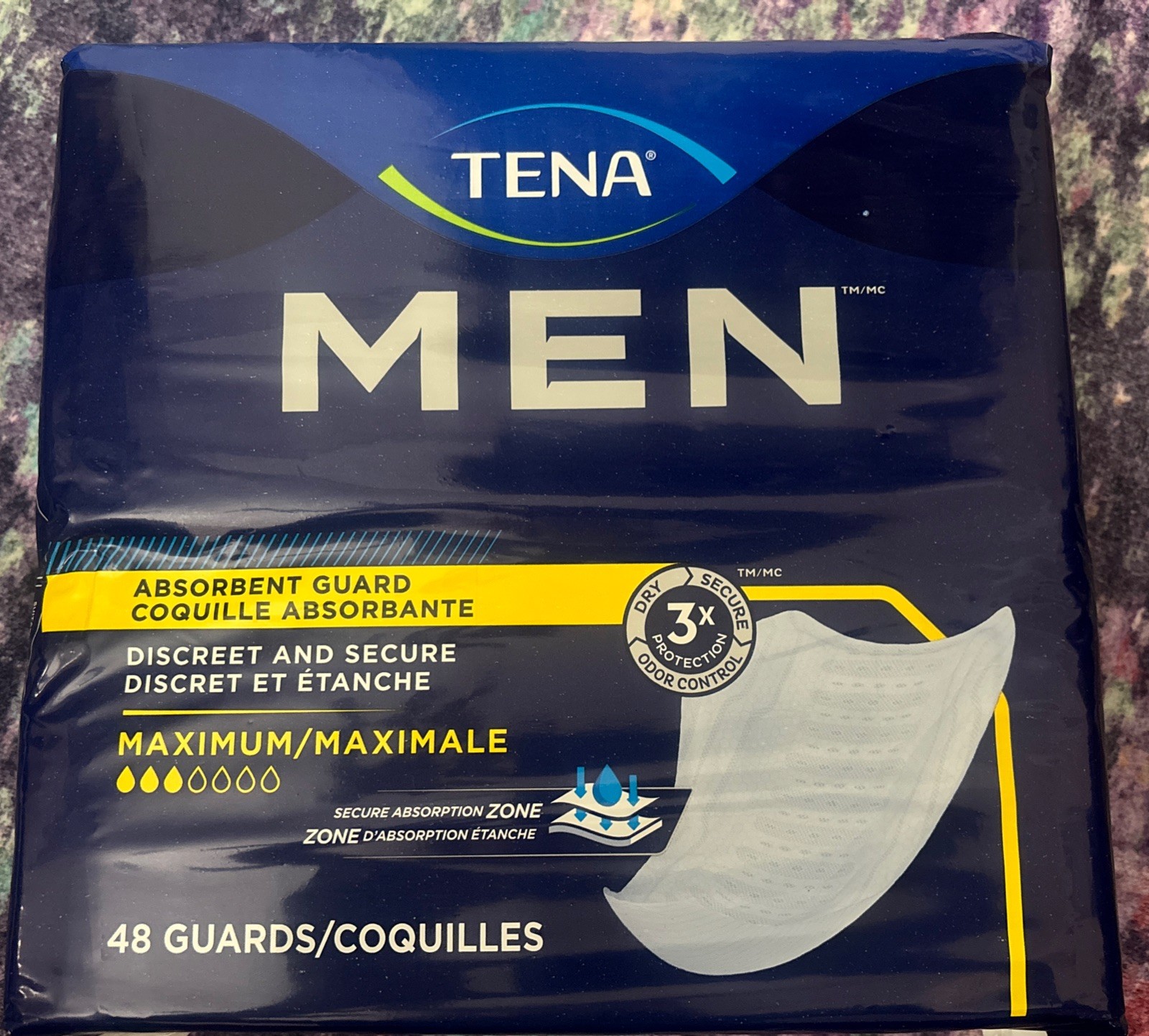 Tena Incontinence Guards for Men, Maximum Absorbency, 48 ct