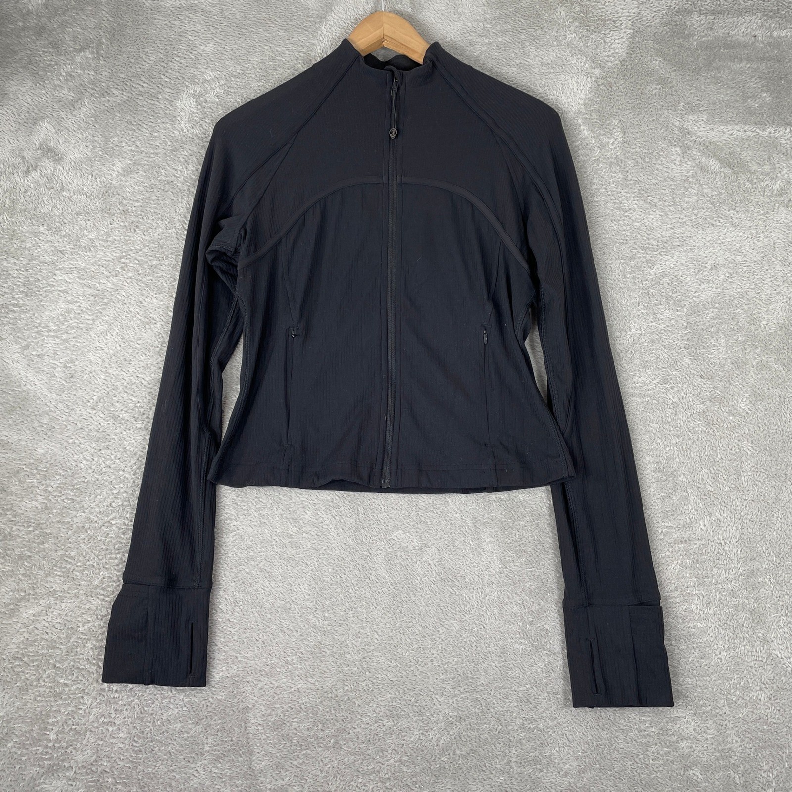 Lululemon Define Jacket Womens 8 Black Ribbed Full Zip Thumbholes Activewear Lululemon Define Jacket Womens 8 Black Ribbed Full Zip Thumbholes Activewear